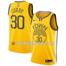 Maillot Basket Homme Golden State Warriors Stephen Curry 30 2018-19 Nike Jaune Swingman